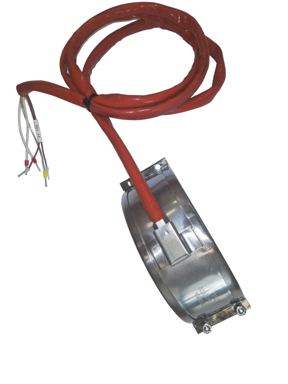 grzałka 2a.pngGRZAŁKA MIKANITOWA OPASKOWA(połówka) ½ fi114x50 + czujnik Pt100, 300W/230V