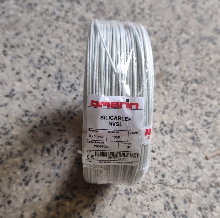 NVSL 0.75 mm2 Przewód wysokotemperaturowy biały