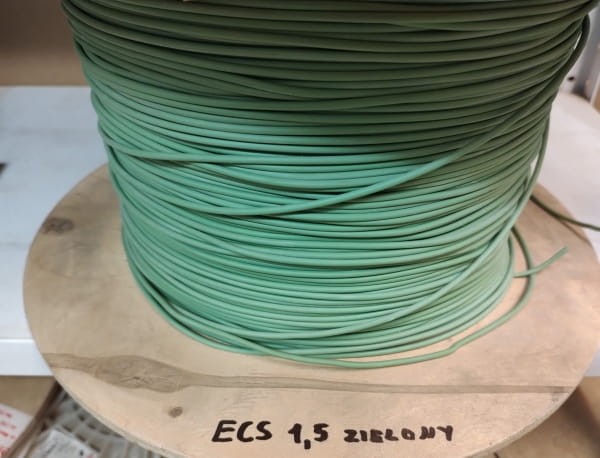 Przewód ECS 1.5mm2 zielony 180C