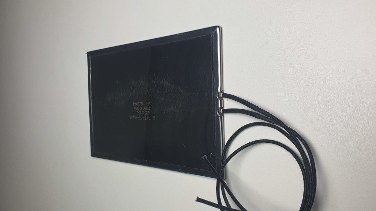 Grzałka mikanitowa płaska 220x150mm, 1200W 220V, Przewód 500mm