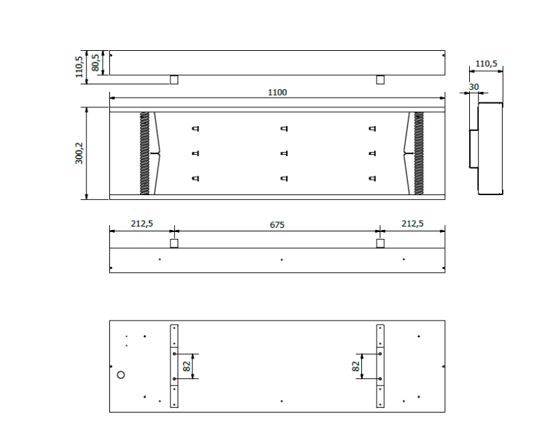 Wymiary promiennika ELP 3600/3